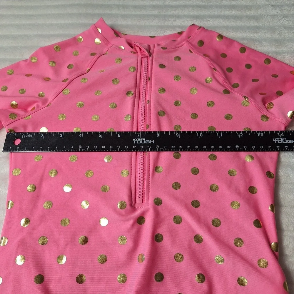 3 PC LOT One Pc Long Sleeve Rashguard Swimsuits‎ Girls L (10-12) Multi UPF 50+